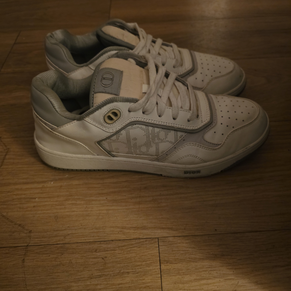Dior Men's Athletic Sneakers in Gray and Cream 100% Authentic